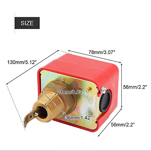Interruptor de flujo de agua IP54, SPDT R3 / 4 Control de sensor de aceite de agua líquida Interruptor de flujo automático tipo paleta 250V 15A