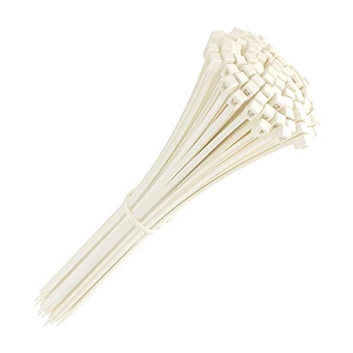 intervisio Bridas de Plastico para Cables 200mm x 2,5mm, Blanco, 100 Piezas