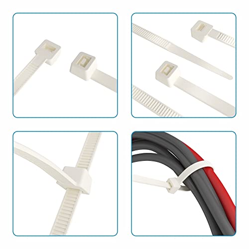 intervisio Bridas de Plastico para Cables 300mm x 3,6mm, Blanco, 100 Piezas