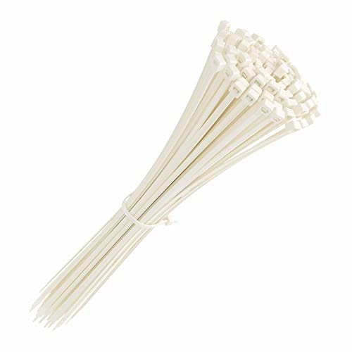 intervisio Bridas de Plastico para Cables 300mm x 3,6mm, Blanco, 100 Piezas