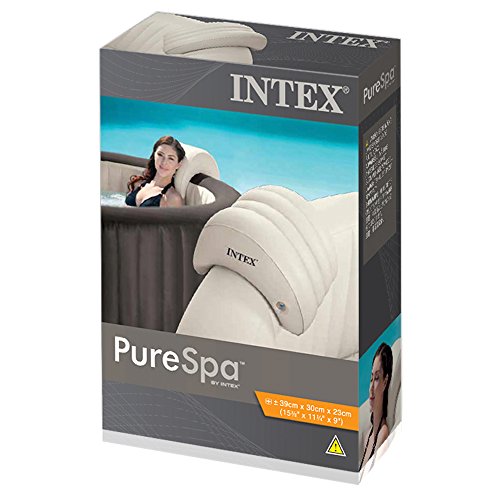 Intex 28501 - Almohada hinchable para Spa, color Beige, 39 x 30 x 23 cm