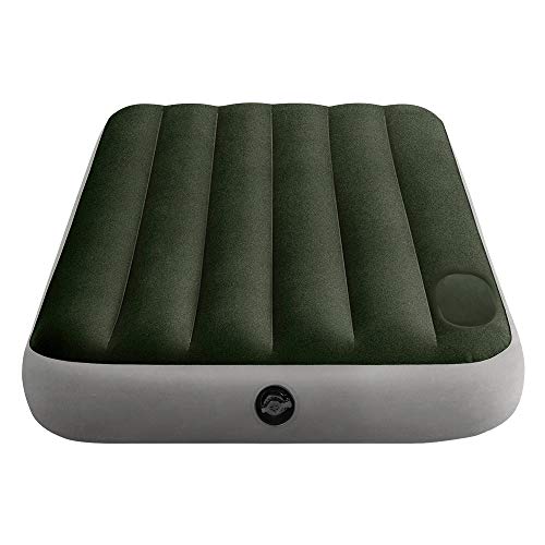 INTEX 64761 Colchón hinchable 1 plaza con bomba de pie Fiber-Tech Downy
