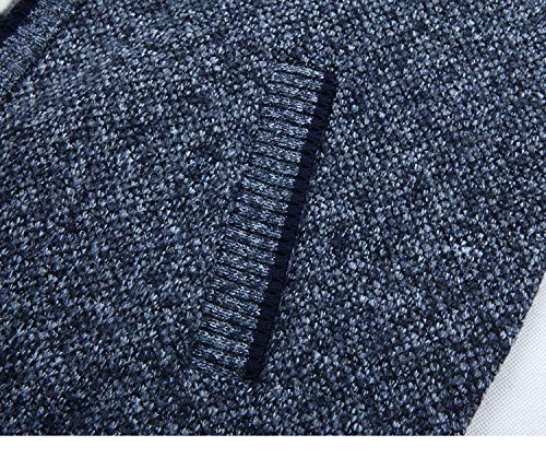 Invierno Grueso de los Hombres Suéter de Punto Abrigo Cuello de Pie de Manga Larga Cardigan Masculino de Lana Cremallera Suéteres Causal Prendas de Punto Más