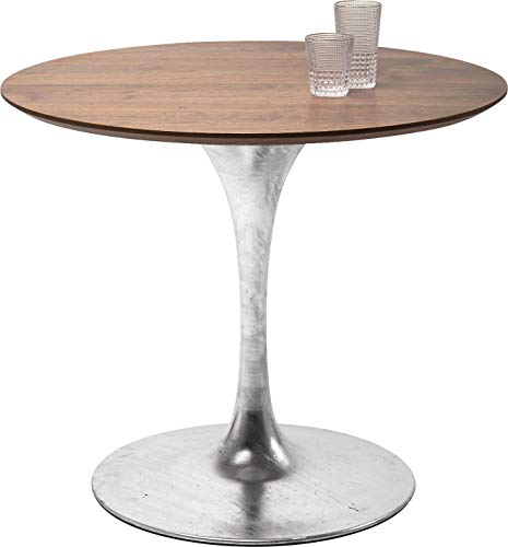 Invitation - Tablero de mesa redondo (90 cm de diámetro), color nogal
