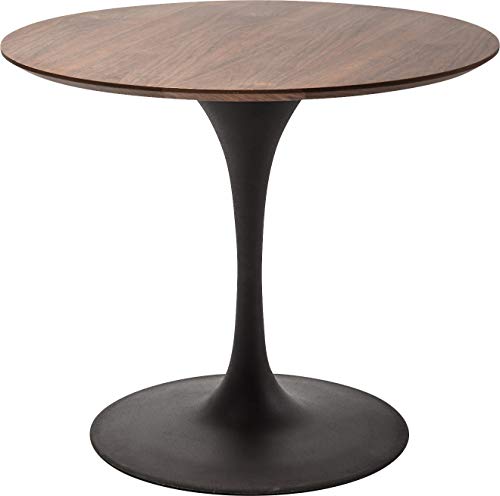 Invitation - Tablero de mesa redondo (90 cm de diámetro), color nogal