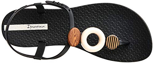 Ipanema Class Modern Fem, Sandalias Mujer, Black Beige, 38 EU