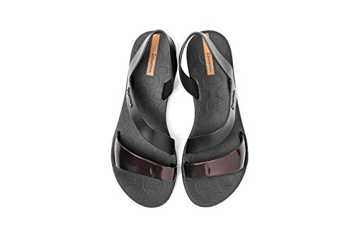 Ipanema Vibe Sandal Fem, Sandalias Planas Mujer, Negro, 38 EU