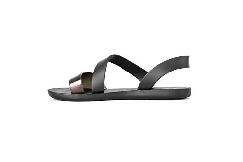 Ipanema Vibe Sandal Fem, Sandalias Planas Mujer, Negro, 38 EU