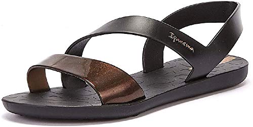 Ipanema Vibe Sandal Fem, Sandalias Planas Mujer, Negro, 38 EU