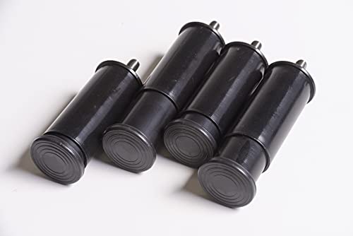 IPEA 4 Patas Ajustables para Muebles, Cocina, sofá, armarios. Juego de 4 Patas Extensibles en Altura de 100 a 145 mm. Patas de Color Negro. 45 mm de extensión, Da 100 mm a 145 mm (BSREGOLO)