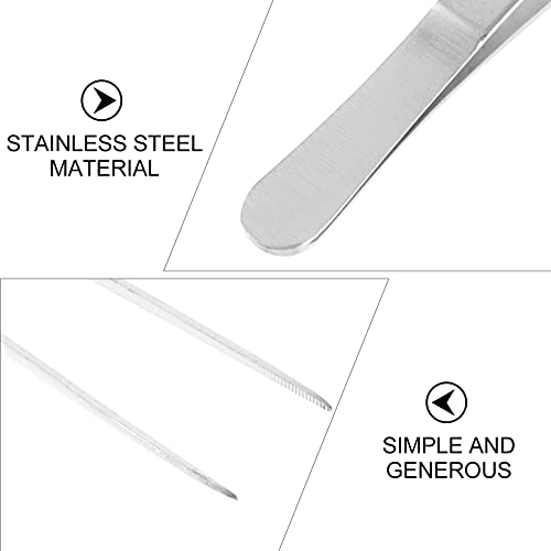 iplusmile 3 Piezas de Acero Inoxidable Ent Pinzas Curvadas Dentadas Pinzas Adson Bayoneta Pinzas Clip Oreja Nariz Garganta Pinzas para Laboratorio de Plantación Utensilios de Cocina