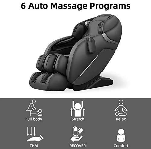 iRest 2021 - Sillón de masaje para todo el cuerpo - Sillón reclinable Zero Gravity - Manos robóticas 3D con pistas SL - Masaje para la Shiatsu - Función calor en la espalda - Masajeador de rodillo