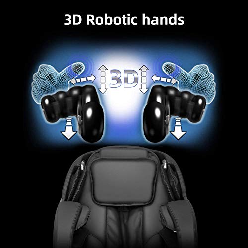 iRest 2021 - Sillón de masaje para todo el cuerpo - Sillón reclinable Zero Gravity - Manos robóticas 3D con pistas SL - Masaje para la Shiatsu - Función calor en la espalda - Masajeador de rodillo