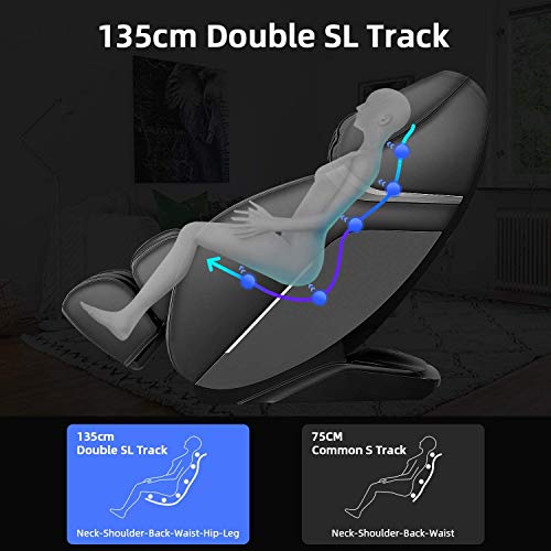 iRest 2021 - Sillón de masaje para todo el cuerpo - Sillón reclinable Zero Gravity - Manos robóticas 3D con pistas SL - Masaje para la Shiatsu - Función calor en la espalda - Masajeador de rodillo