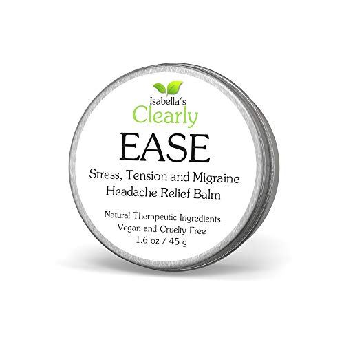Isabella's Clearly EASE for Tension, Sinus, Stress Headache, Migraine | Fast Acting Essential Oil Blend Aromatherapy Natural Remedy | Vegan Balm Made in USA