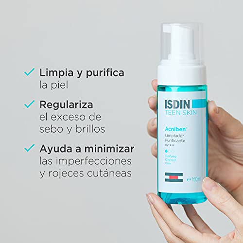 ISDIN Acniben Limpiador Purificante Espuma - Limpia, Purifica y Elimina Exceso de Sebo - 150 ml. (36)
