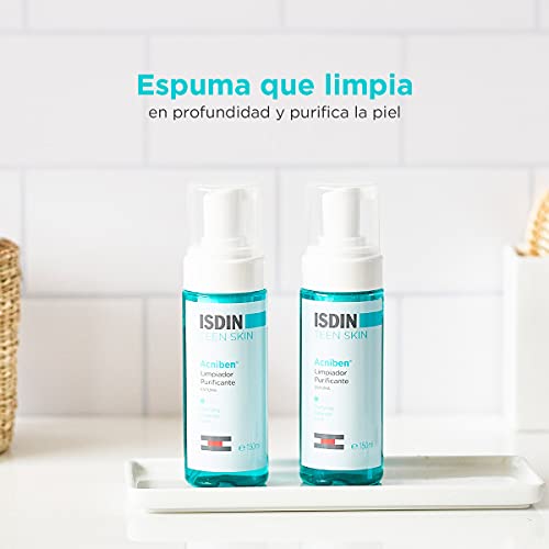 ISDIN Acniben Limpiador Purificante Espuma - Limpia, Purifica y Elimina Exceso de Sebo - 150 ml. (36)