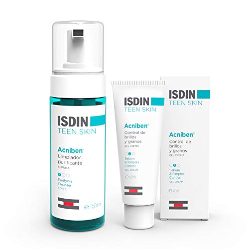 ISDIN Acniben PACK Limpiador Purificante Espuma - 150 ml + Gel Crema Control De Brillos Y Granos - 40 ml
