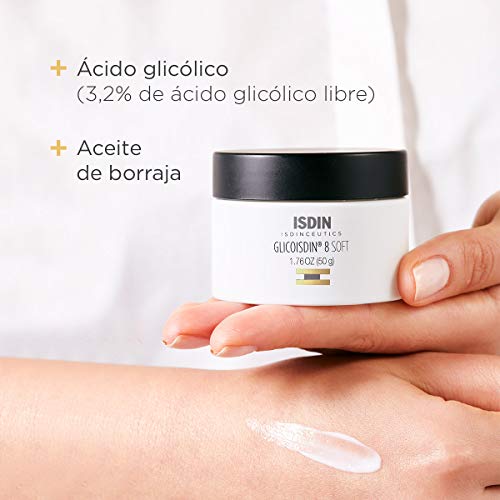 ISDIN Isdinceutics Glicoisdin 8 Soft, Crema Facial Efecto Peeling con Ácido Glicólico, 50 ml
