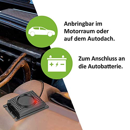 Isotronic anti martas para Coche Libre de conexión Auto batería 12 V Protección con Alta frecuencia Tonos por ultrasonido