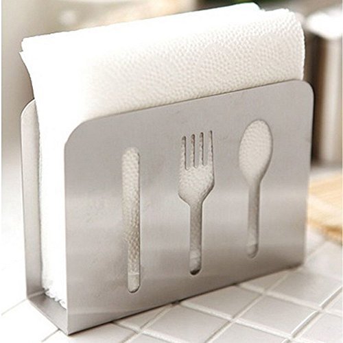 Itian Soporte Estante de Acero Inoxidable Papel Toalla, Servilletero "U"