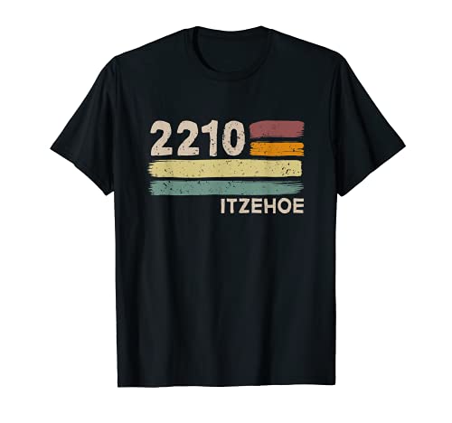 Itzehoe 2210 - Números postales retro (PLZ), diseño vintage Camiseta