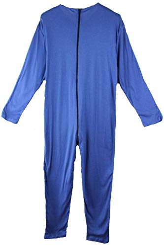 IUPITER Pijama completo sanitario para deGENTI con cremallera 100% algodón Manga larga, turquesa, L