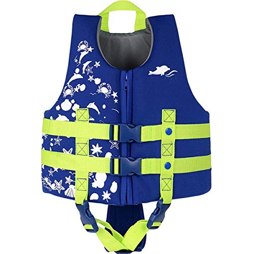 IvyH Chaleco de Natación para Niños - Chaleco de Chaqueta Flotante Niño Chaleco de Flotación Neopreno Traje de baño Chaleco de flotabilidad Chaleco de Ayuda a la natación