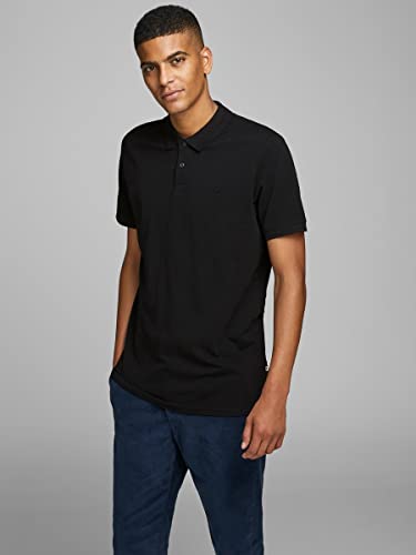 Jack & Jones Jjebasic Polo SS Noos, Negro, Large para Hombre