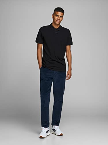 Jack & Jones Jjebasic Polo SS Noos, Negro, Large para Hombre