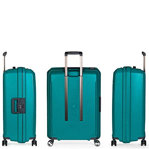 JASLEN - Maleta de Viaje rígida 4 Ruedas Trolley 73 cm Grande de Polipropileno. y Ligera. Mango Asas y candado TSA. Cierre hermético Anti Robo. Profesional. 161170, Color Turquesa