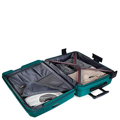 JASLEN - Maleta de Viaje rígida 4 Ruedas Trolley 73 cm Grande de Polipropileno. y Ligera. Mango Asas y candado TSA. Cierre hermético Anti Robo. Profesional. 161170, Color Turquesa