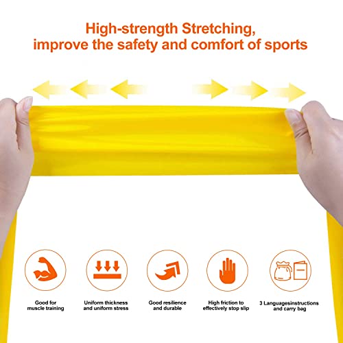 JATEKA Bandas Elásticas Fitness, 3 Bandas de Resistencia para Hombre Mujer Entrenamiento de Fuerza, Gomas Elásticas Musculacion en Casa y Gym (Rojo+Amarillo+Violeta)