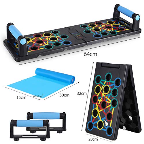 Jeteveven 24 en 1 Tabla de Flexiones, Push Up Board, Marco de Entrenamiento portátil Push-up, Push Up Tabla Board para Hombres, Mujeres, Entrenamiento en el hogar