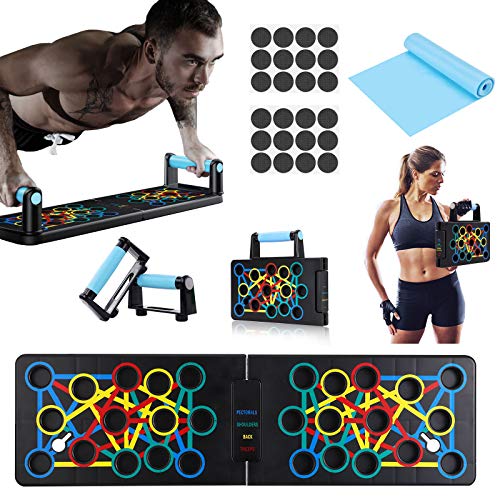 Jeteveven 24 en 1 Tabla de Flexiones, Push Up Board, Marco de Entrenamiento portátil Push-up, Push Up Tabla Board para Hombres, Mujeres, Entrenamiento en el hogar