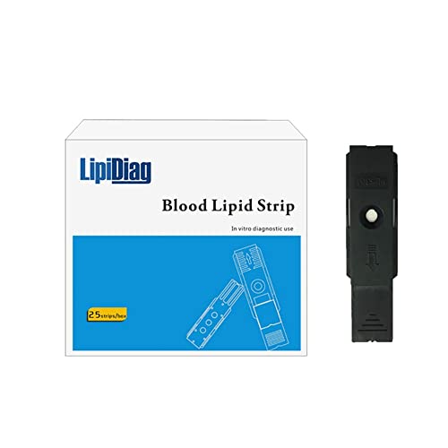 Jetta King 4In1 analizador de lípidos Total colesterol (TC) Colesterol de lipoproteínas de Alta Densidad (Hdl) Triglicérido (TG) Medidor de colesterol óptico (Color : 25 Test Paper)