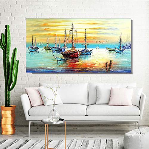 JHMIN Panel de infrarrojo lejano Calentador eléctrico de Pared Calentador, Wall Mounted grafeno Color de Alta definición Velero Mural Calentador eléctrico