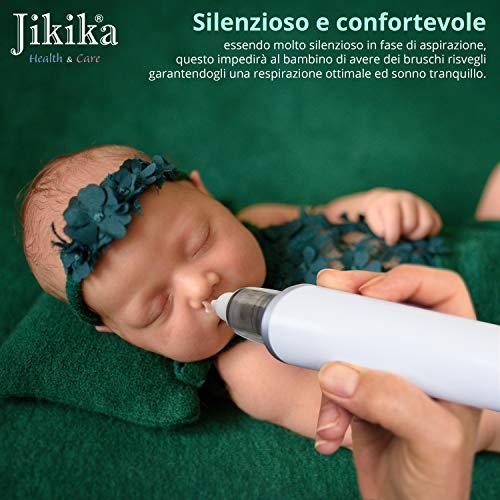Jikika Aspirador nasal y puntos negros 2 en 1 multifunción con 5 boquillas reutilizables y 4 modos de carga seguro y silencioso, ideal para la higiene de adultos y niños