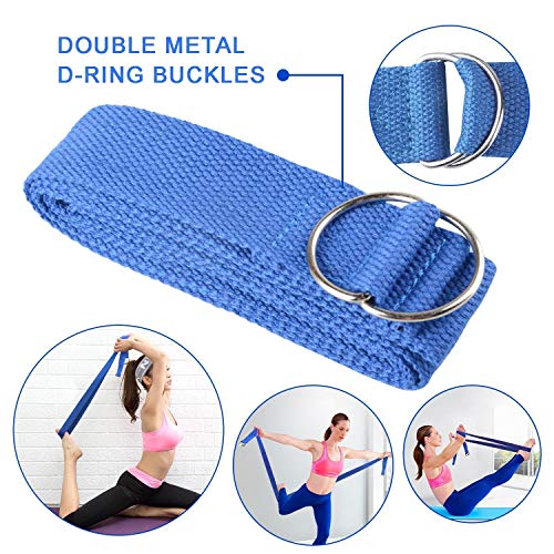 JIM'S STORE Bloque de Espuma+Correa,Bloque de Yoga Ejercico EVA de Alta Densidad para Mejorar Fuerza y Flexibilidad Yoga Pilates Amantes