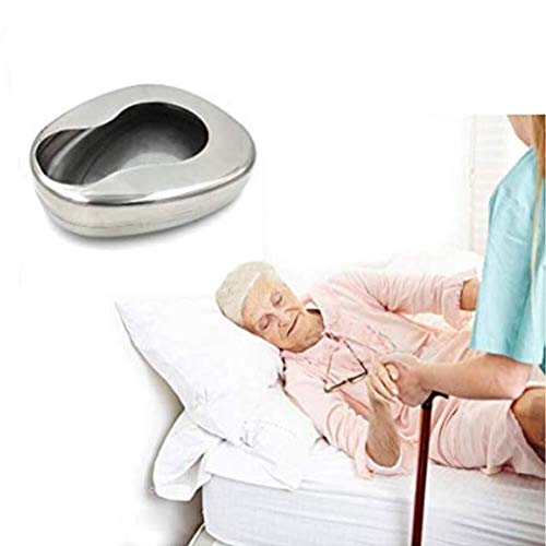 JJZXPJ Acero Inoxidable Bedpan, IR Al Baño Orinal con Tapa Gruesa Estable Colector De Orina Lavable Hombre Mujer Encamados Paciente Cuidado Personal