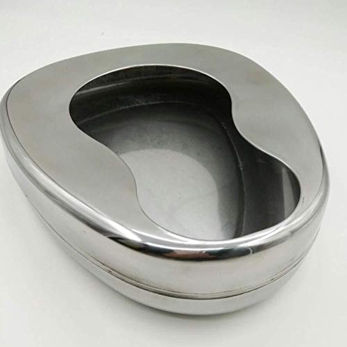 JJZXPJ Acero Inoxidable Bedpan, IR Al Baño Orinal con Tapa Gruesa Estable Colector De Orina Lavable Hombre Mujer Encamados Paciente Cuidado Personal