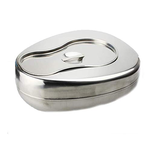 JJZXPJ Acero Inoxidable Bedpan, IR Al Baño Orinal con Tapa Gruesa Estable Colector De Orina Lavable Hombre Mujer Encamados Paciente Cuidado Personal
