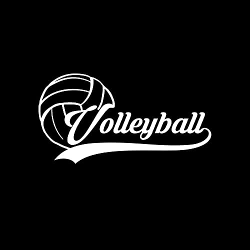 JKGHK - Decoración de vinilo para decoración de coches de silueta de 14 .5x7 5 cm para voleibol y jugador de playa-negro