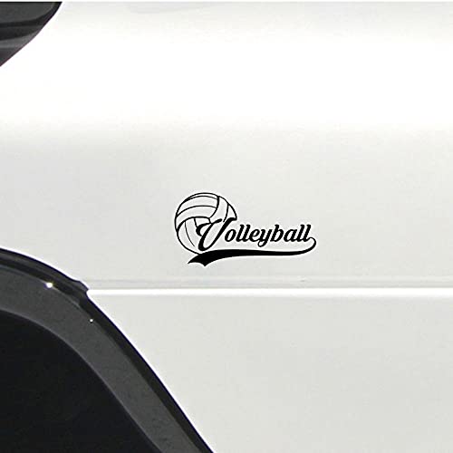 JKGHK - Decoración de vinilo para decoración de coches de silueta de 14 .5x7 5 cm para voleibol y jugador de playa-negro