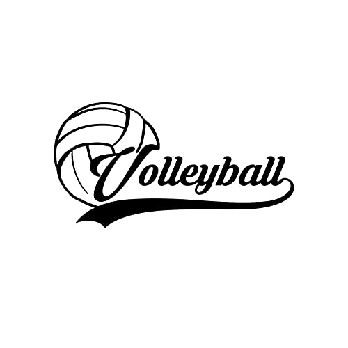 JKGHK - Decoración de vinilo para decoración de coches de silueta de 14 .5x7 5 cm para voleibol y jugador de playa-negro