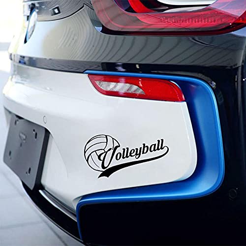 JKGHK - Decoración de vinilo para decoración de coches de silueta de 14 .5x7 5 cm para voleibol y jugador de playa-negro
