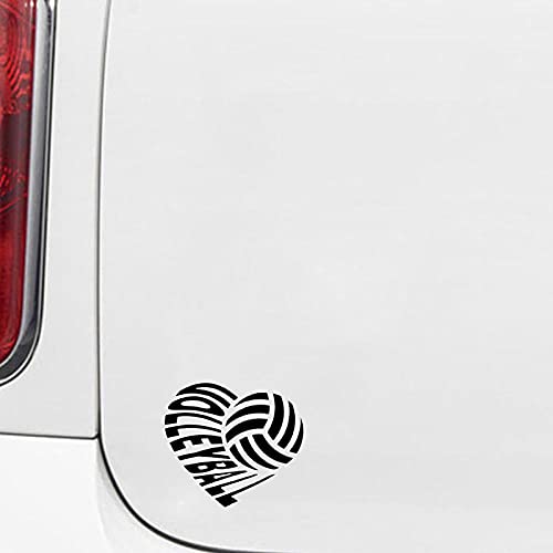 JKGHK Pegatina para coche, 2 unidades, diseño de voleibol, playa, decoración en forma de playa, vinilo gráfico para accesorios de modelado de coche, silueta 12 7 x 11 cm, plata