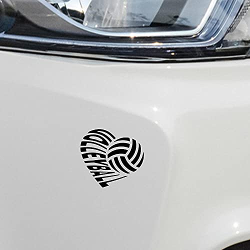 JKGHK Pegatina para coche, 2 unidades, diseño de voleibol, playa, decoración en forma de playa, vinilo gráfico para accesorios de modelado de coche, silueta 12 7 x 11 cm, plata