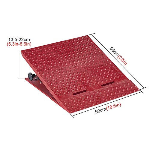JLXJ Rampas Rampa de Umbral de Goma/Pasos para Sillas de Ruedas, para Entradas de Carril Auxiliar del Vestíbulo, Altura Ajustable 5.3-8.6in, Superficie Antideslizante (Color : Gray)