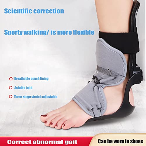 JMYSD AFO Foot Drop Ortesis Soporte para Pies, Foot Drop Foot Lesión Nerviosa Rehabilitación Entrenamiento Pie Varo Ortesis Talón, Tobillo, Arco Dolor De Pie,Left,L